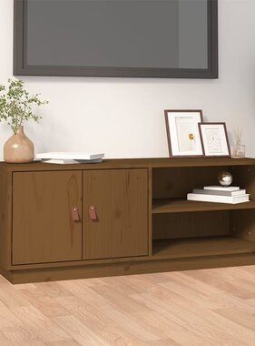 VidaXL Tv-meubel 105x34x40 cm massief grenenhout honingbruin