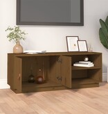 VidaXL Tv-meubel 105x34x40 cm massief grenenhout honingbruin