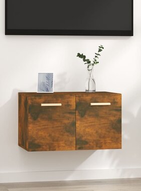 VidaXL Wandkast 60x36,5x35 cm bewerkt hout gerookt eikenkleurig
