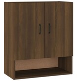 VidaXL Wandkast 60x31x70 cm bewerkt hout bruin eikenkleur