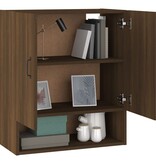 VidaXL Wandkast 60x31x70 cm bewerkt hout bruin eikenkleur