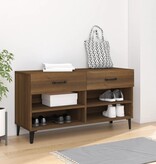 VidaXL Schoenenkast 102x35x55 cm bewerkt hout bruin eikenkleur