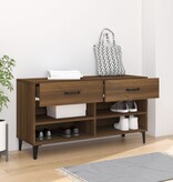 VidaXL Schoenenkast 102x35x55 cm bewerkt hout bruin eikenkleur