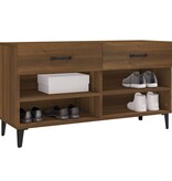 VidaXL Schoenenkast 102x35x55 cm bewerkt hout bruin eikenkleur