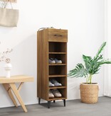 VidaXL Schoenenkast 30x35x105 cm bewerkt hout bruin eikenkleur