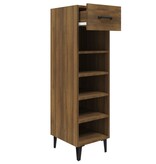 VidaXL Schoenenkast 30x35x105 cm bewerkt hout bruin eikenkleur