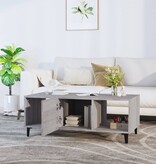 VidaXL Salontafel 102x50x40 cm bewerkt hout grijs sonoma eikenkleurig