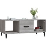 VidaXL Salontafel 102x50x40 cm bewerkt hout grijs sonoma eikenkleurig
