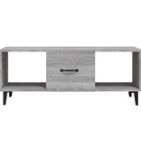VidaXL Salontafel 102x50x40 cm bewerkt hout grijs sonoma eikenkleurig