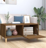 VidaXL Salontafel 89,5x50x40 cm bewerkt hout bruin eikenkleur