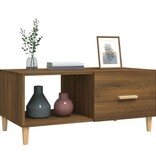 VidaXL Salontafel 89,5x50x40 cm bewerkt hout bruin eikenkleur