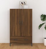 VidaXL Hoge kast 70x31x115 cm bewerkt hout bruin eikenkleur
