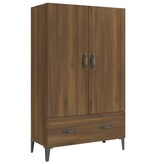 VidaXL Hoge kast 70x31x115 cm bewerkt hout bruin eikenkleur