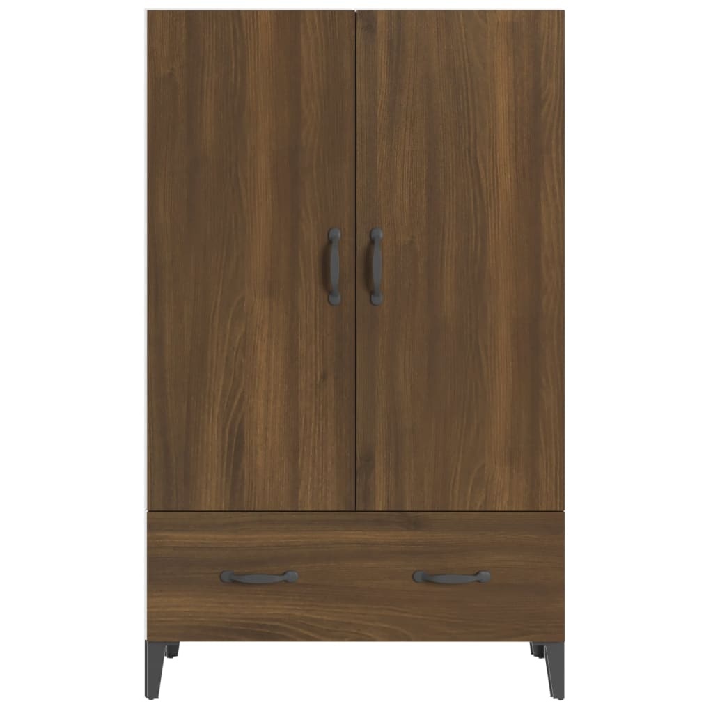 VidaXL Hoge kast 70x31x115 cm bewerkt hout bruin eikenkleur