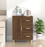 VidaXL Dressoir 69,5x34x90 cm bewerkt hout bruin eikenkleur