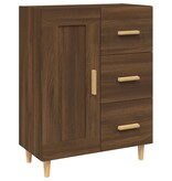 VidaXL Dressoir 69,5x34x90 cm bewerkt hout bruin eikenkleur