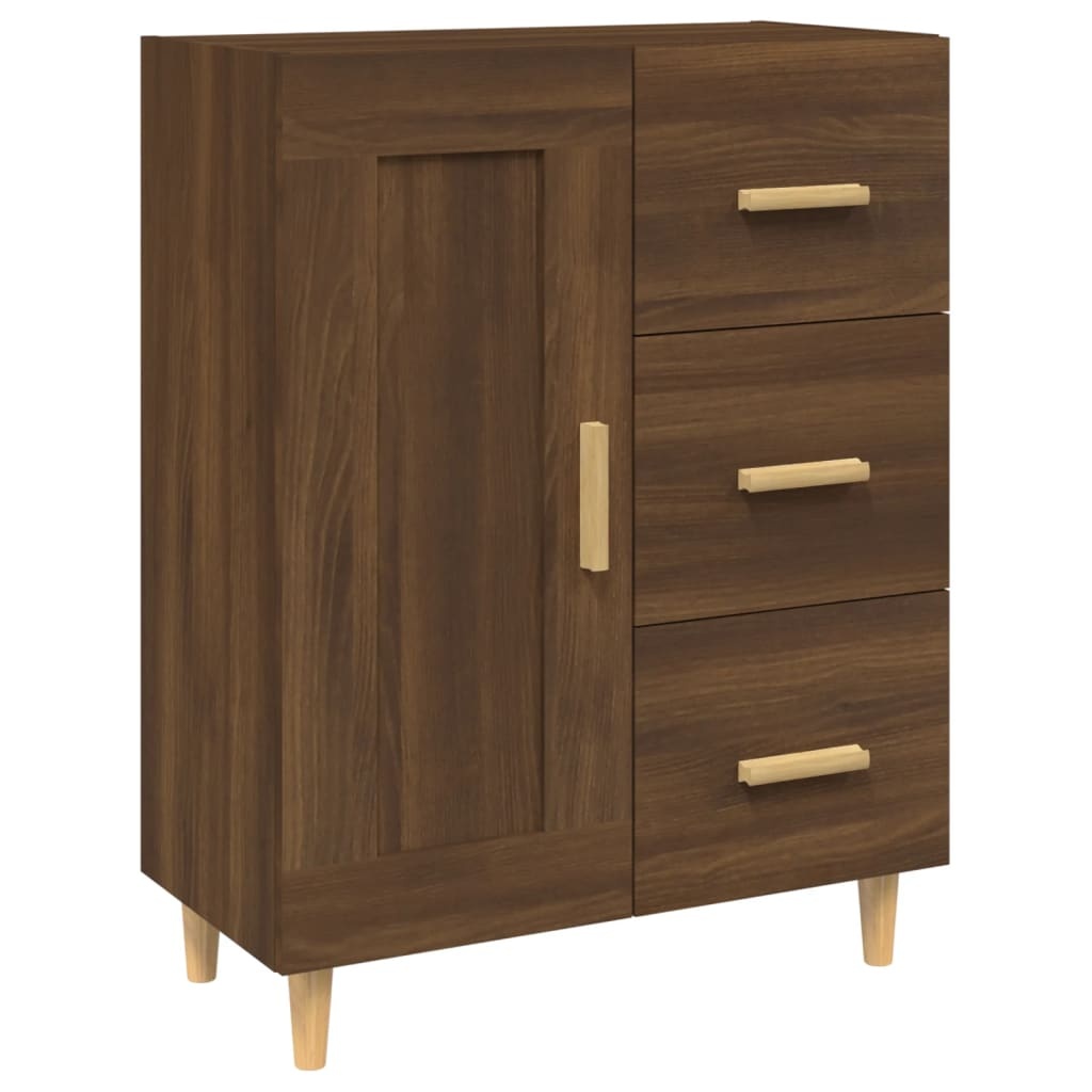 VidaXL Dressoir 69,5x34x90 cm bewerkt hout bruin eikenkleur