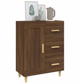 VidaXL Dressoir 69,5x34x90 cm bewerkt hout bruin eikenkleur