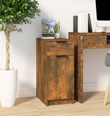 VidaXL Bureaukast 33,5x50x75 cm bewerkt hout gerookt eikenkleurig