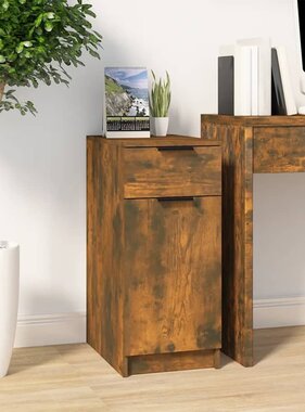 VidaXL Bureaukast 33,5x50x75 cm bewerkt hout gerookt eikenkleurig