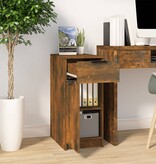 VidaXL Bureaukast 33,5x50x75 cm bewerkt hout gerookt eikenkleurig