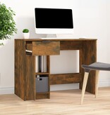 VidaXL Bureau 100x50x75 cm bewerkt hout gerookt eikenkleurig