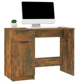 VidaXL Bureau 100x50x75 cm bewerkt hout gerookt eikenkleurig