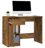 VidaXL Bureau 100x50x75 cm bewerkt hout gerookt eikenkleurig