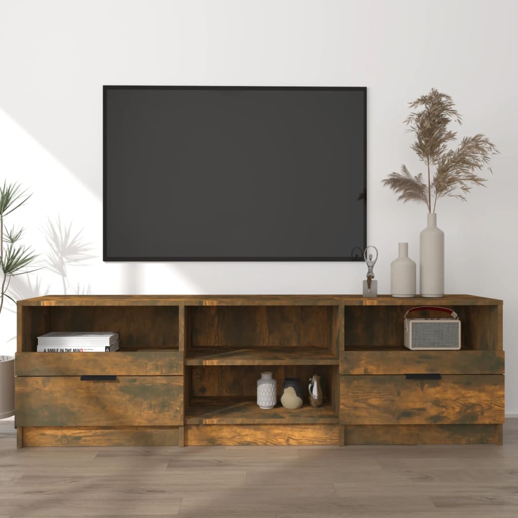 VidaXL Tv-meubel 150x33,5x45 cm bewerkt hout gerookt eikenkleurig