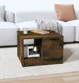 VidaXL Salontafel 50x50x36 cm bewerkt hout gerookt eikenkleurig