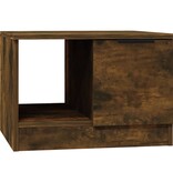 VidaXL Salontafel 50x50x36 cm bewerkt hout gerookt eikenkleurig