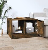 VidaXL Salontafel 50x50x36 cm bewerkt hout gerookt eikenkleurig