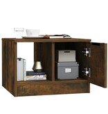 VidaXL Salontafel 50x50x36 cm bewerkt hout gerookt eikenkleurig