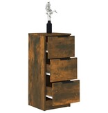 VidaXL Dressoirs 2 st 30x30x70 cm bewerkt hout gerookt eikenkleurig