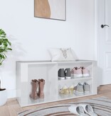 VidaXL Schoenenkast 100x35x45 cm bewerkt hout hoogglans wit