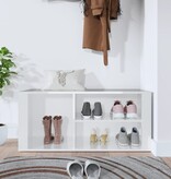 VidaXL Schoenenkast 100x35x45 cm bewerkt hout hoogglans wit