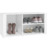 VidaXL Schoenenkast 100x35x45 cm bewerkt hout hoogglans wit