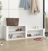 VidaXL Schoenenkast 150x35x45 cm bewerkt hout wit