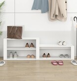 VidaXL Schoenenkast 150x35x45 cm bewerkt hout wit