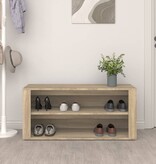 VidaXL Schoenenrek 100x35x45 cm bewerkt hout sonoma eikenkleurig