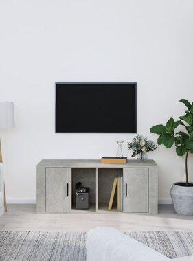 VidaXL Tv-meubel 100x35x40 cm bewerkt hout betongrijs