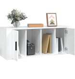 VidaXL Tv-meubel 100x35x40 cm bewerkt hout hoogglans wit