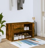 VidaXL Schoenenkast 80x35x45 cm bewerkt hout gerookt eikenkleurig