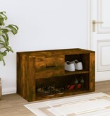 VidaXL Schoenenkast 80x35x45 cm bewerkt hout gerookt eikenkleurig