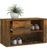 VidaXL Schoenenkast 80x35x45 cm bewerkt hout gerookt eikenkleurig