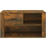 VidaXL Schoenenkast 80x35x45 cm bewerkt hout gerookt eikenkleurig