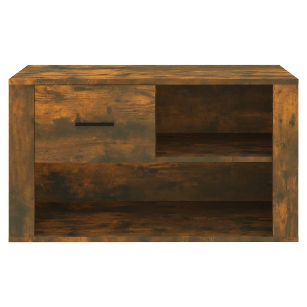 VidaXL Schoenenkast 80x35x45 cm bewerkt hout gerookt eikenkleurig