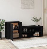 VidaXL Schoenenkast 130x35x54 cm bewerkt hout zwart