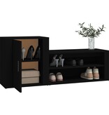 VidaXL Schoenenkast 130x35x54 cm bewerkt hout zwart