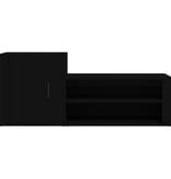 VidaXL Schoenenkast 130x35x54 cm bewerkt hout zwart